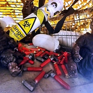 Replica &quot;Jet&quot; cannisters, from the Fallout video games.