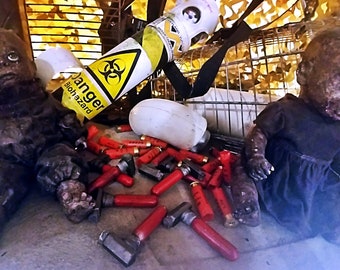 Replica &quot;Jet&quot; cannisters, from the Fallout video games.