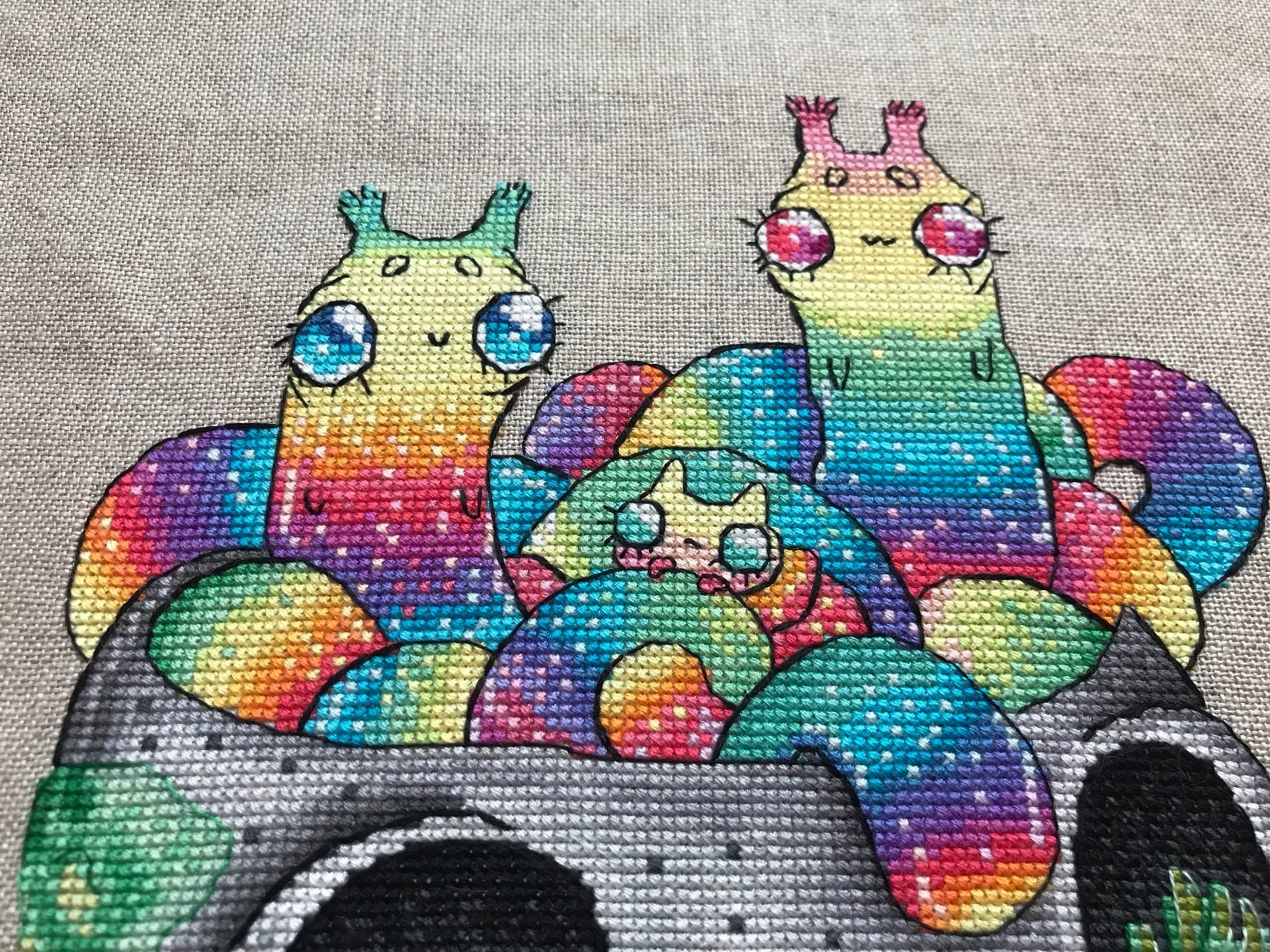 Magical Caterpillars Cross Stitch Pattern Etsy