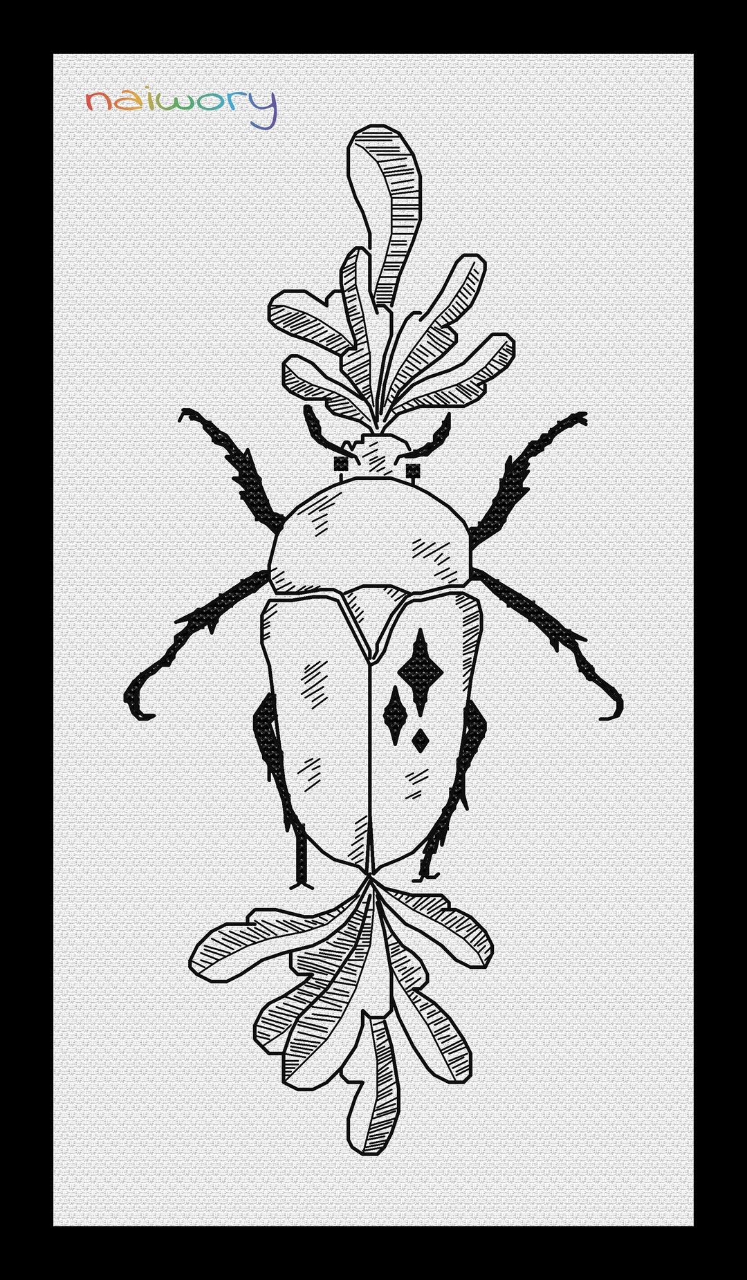 Oak Bug Cross Stitch Pattern Etsy