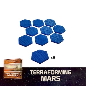 Terraforming Mars 9x Ocean Tiles Board Game