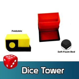 Mini torre de dados de colores - 10 colores disponibles - Plegable - Juego de mesa de cama de espuma suave