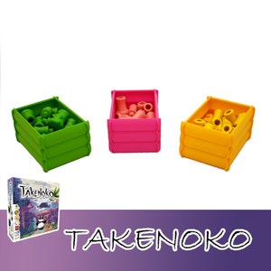 3x Conteneurs Bambous pour le jeu Takenoko