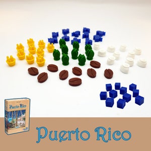 Gioco da tavolo 50 gettoni merce Deluxe di Porto Rico