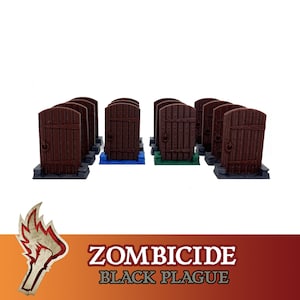 Zombicide Black Plague 16x houten deur bordspel