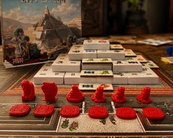 Teotihuacan Deluxe Tokens | City of Gods Board Game Upgrade Accessories