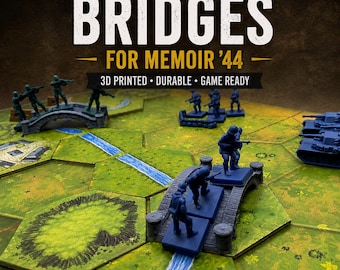 Memoir '44 3D Bridges Set Terrain Upgrade Board Game Wargame Scenery Accessory
