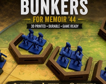 Memoir '44 3D 4x Bunkers Defensive Fortification Set Terrain Upgrade Wargame Board Game Accessory