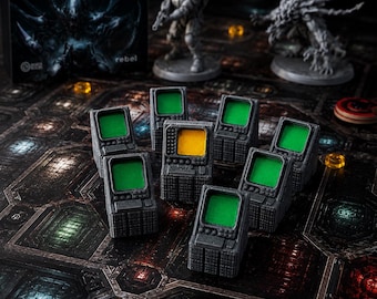 3D Computer Terminal Tokens for Nemesis Board Game Upgrade Sci-Fi Console Accessories