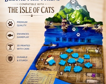 The Isle of Cats Deluxe Fish Tokens | 3D Printed Board Game Upgrade | Resource Tokens