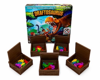 Draftosaurus Drafting Boxes – Set of 5 Player Draft Crates