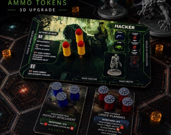 Nemesis Ammo Tokens | 3D Bullet Markers Upgrade | Board Game Accessories |
