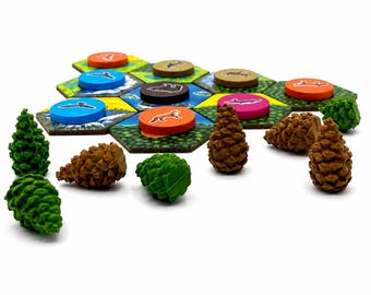 3D Printed Cascadia Pine Cone Tokens | Board Game Upgrade (PLA)