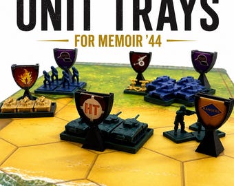 Memoir '44 Unit Trays Infantry Armor & Artillery Movement Trays 3D Board Game Upgrade Accessory