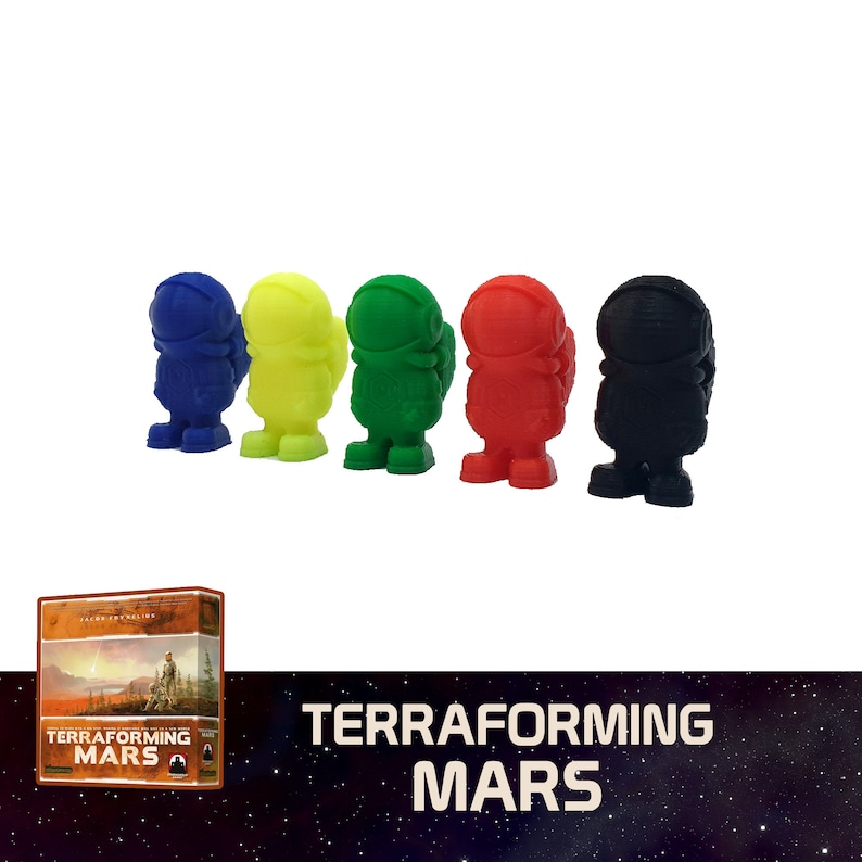 Terraforming Mars 5x Astronauts Player Marker Board Game