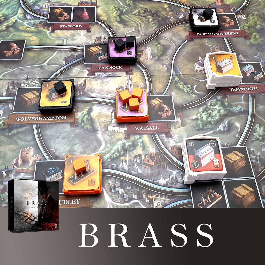 Brass Lancashire Birmingham 40x 3D Buildings Board Game - Etsy