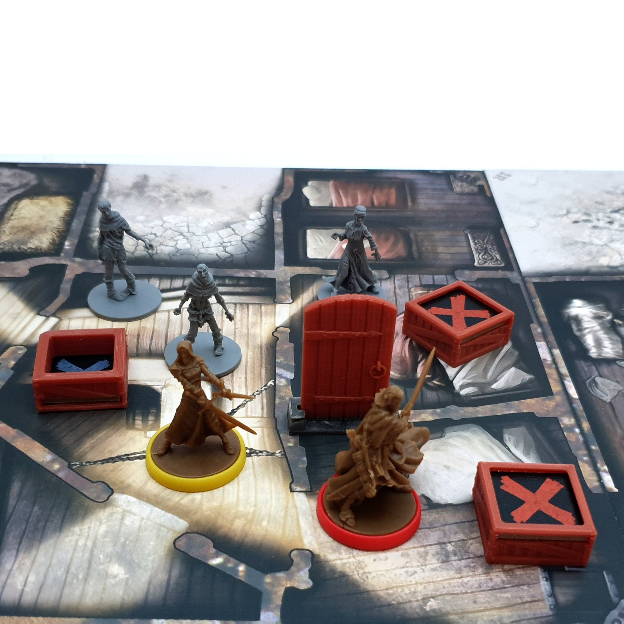 Zombicide Black Plague 8x Wooden Crate Objective Board Game 