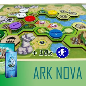 Ark Nova + Extension Mondes Marins 45 jetons Animaux