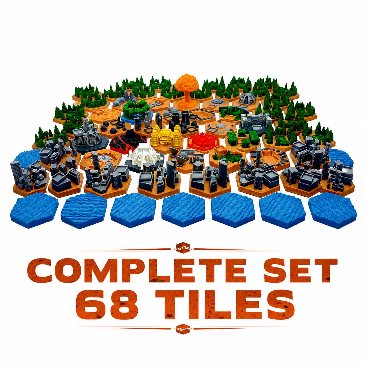 Terraforming Mars 3D Terrain Tiles Complete Board Game Upgrade Set