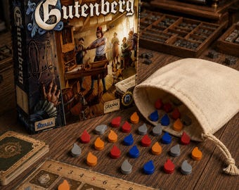 Gutenberg 3D Printed Drop Tokens Board Game Upgrade Tabletop Gaming Accessory