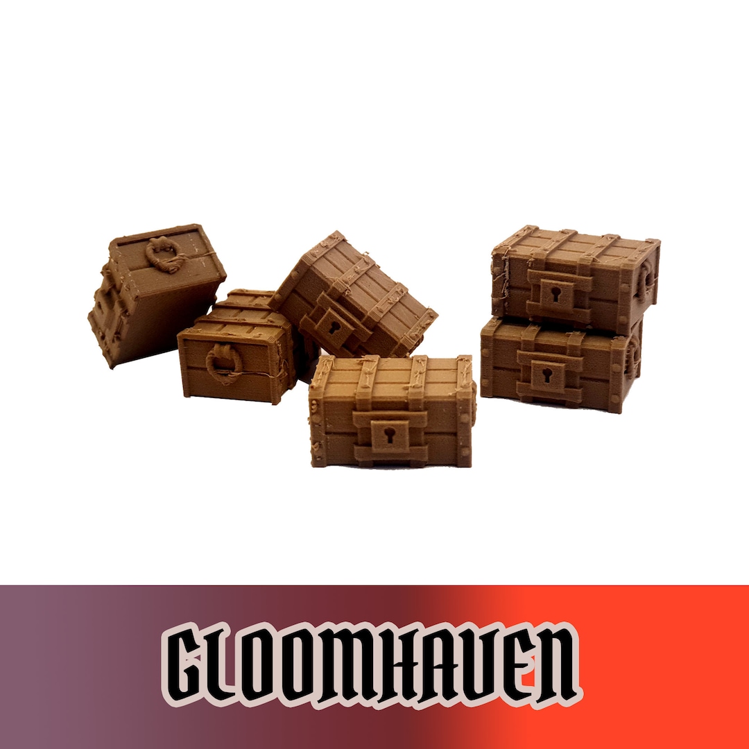 Gloomhaven 6x Wooden Treasure Chest Board Game Etsy
