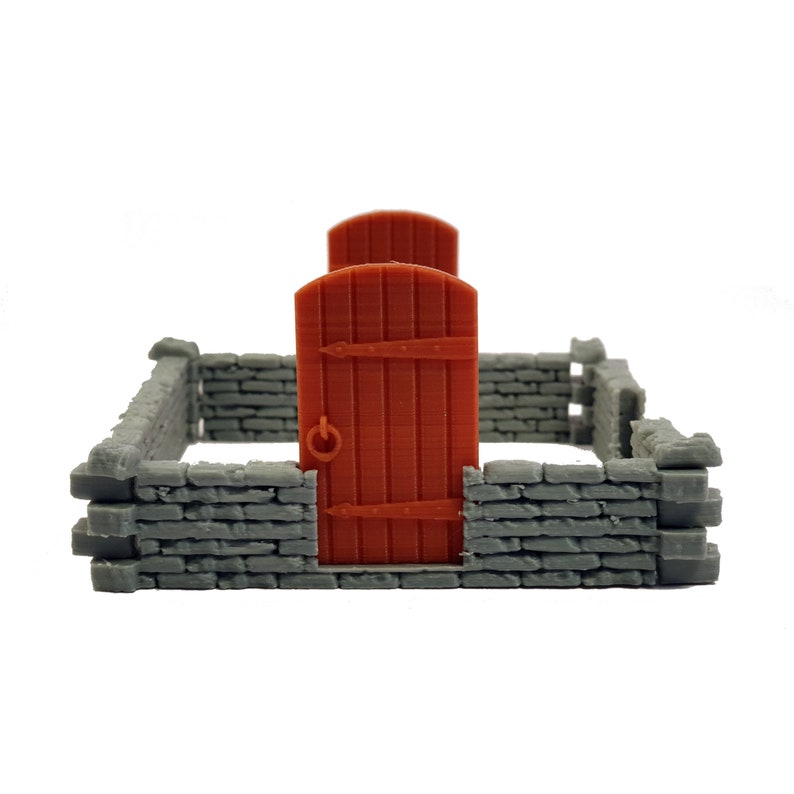 Paredes y puertas modulares Zombicide Black Plague, conjunto de terreno impreso en 3D para juego de mesa medieval imagen 2
