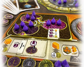 Terra Mystica Resource Markers Board Game Upgrade Player Purple Power Tokens