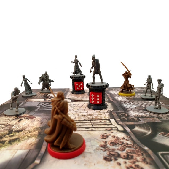 Zombicide Black Plague 6x Tower Zombie Counter Board Game 