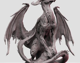 Dragón zombi: modelo de mesa impreso en 3D