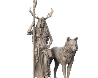 Druida elfo de Aelwyn Fernwood: kit de resina de 75 mm