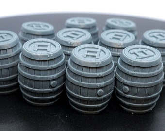 Barriles de whisky añejados de mesa: barriles de madera muy detallados