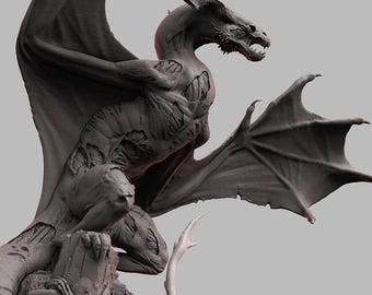 Wyvern no muerto: modelo de mesa impreso en 3D