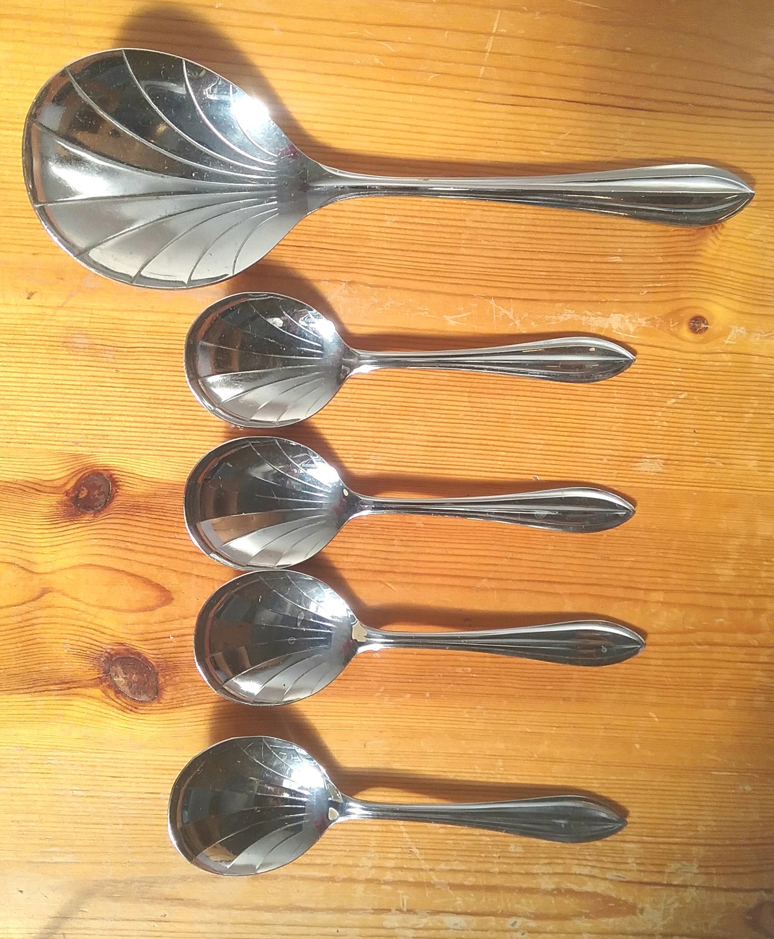 Desert Spoon Set and Matching Serving Spoon Etsy