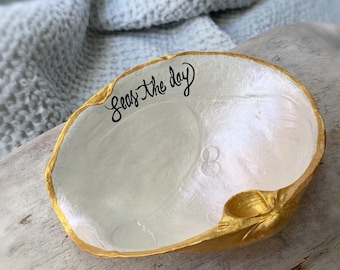 Seashell Jewelry Dish, Ring Dish, Trinket Dish, Wedding Gift, Coastal Decor, Ocean Decor, Beach Decor, Gift For Her, Mother’s Day Gift