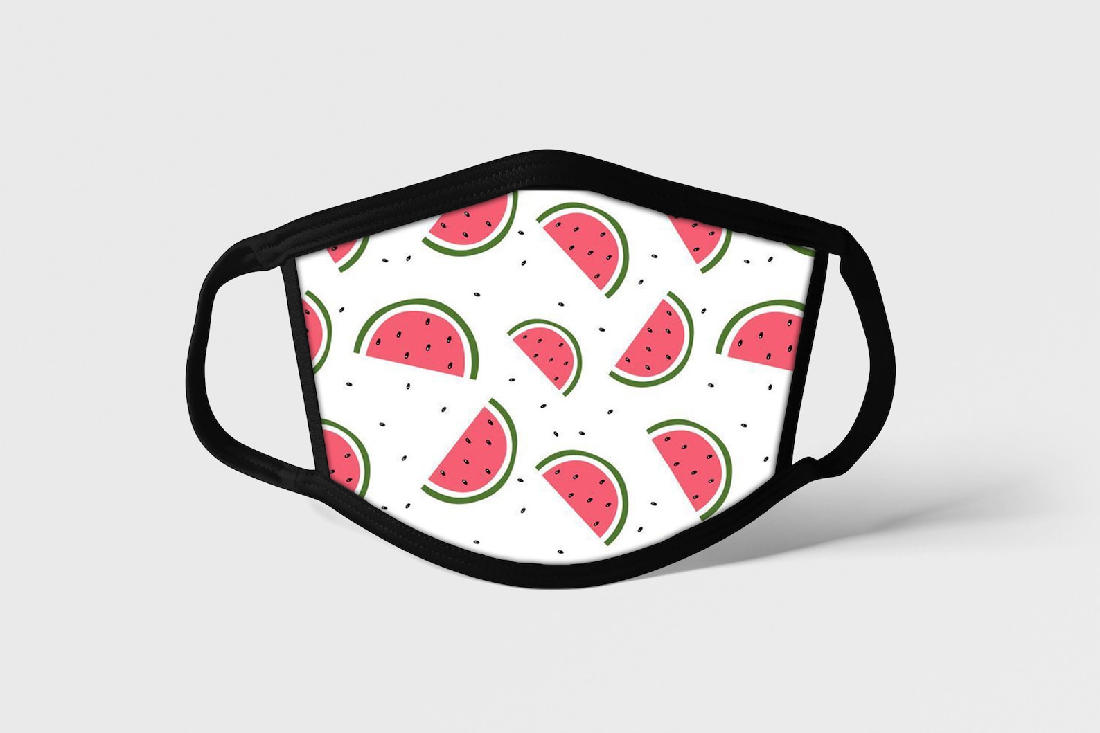 Watermelon Face Mask Colorful Pattern Mask Women's Face Etsy