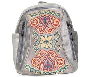 Kazakh Embroidered Backpack