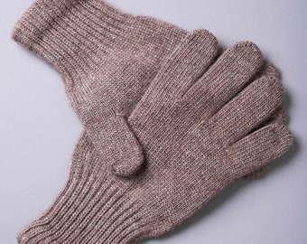 Mongolian Light Brown Yak Wool Adult’s Gloves