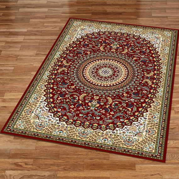 Mongolian Red Wool Carpet - Etsy