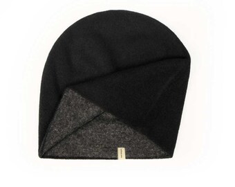Mongolian cashmere  2 HATS NWT from NORWAY! Mongolian Black Cashmere Hat - Etsy Norway main image 3