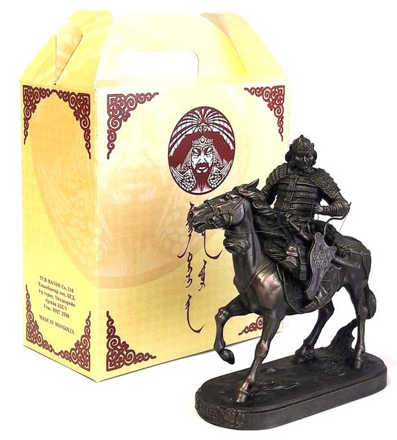 モンゴルの騎馬戦士の彫刻 - Etsy 日本