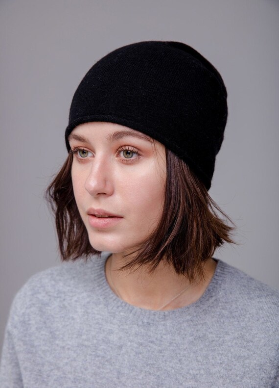 Mongolian Black Cashmere Hat - Etsy Norway display picture 3