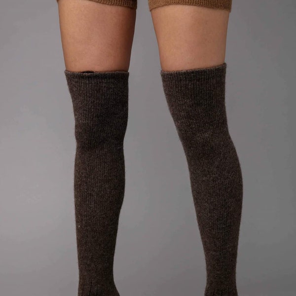Dark Brown Knee High Socks