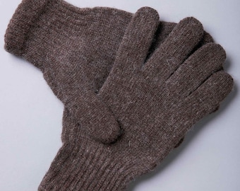 Mongolian Brown Yak Wool Adult’s Gloves