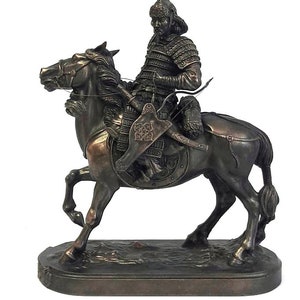 Mongolian Horse Warrior Sculpture