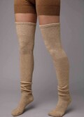 Beige Camel Wool Thigh High Socks product logo