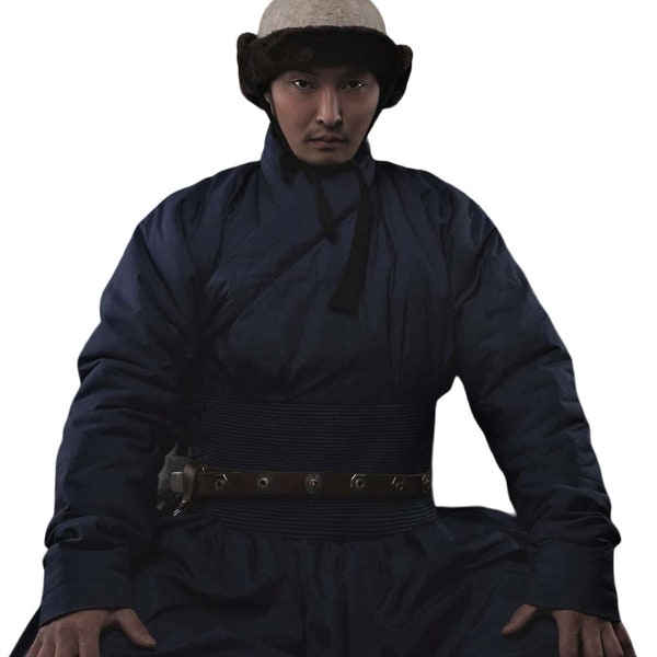 Mongolian 13 th Century Blue Warrior Deel