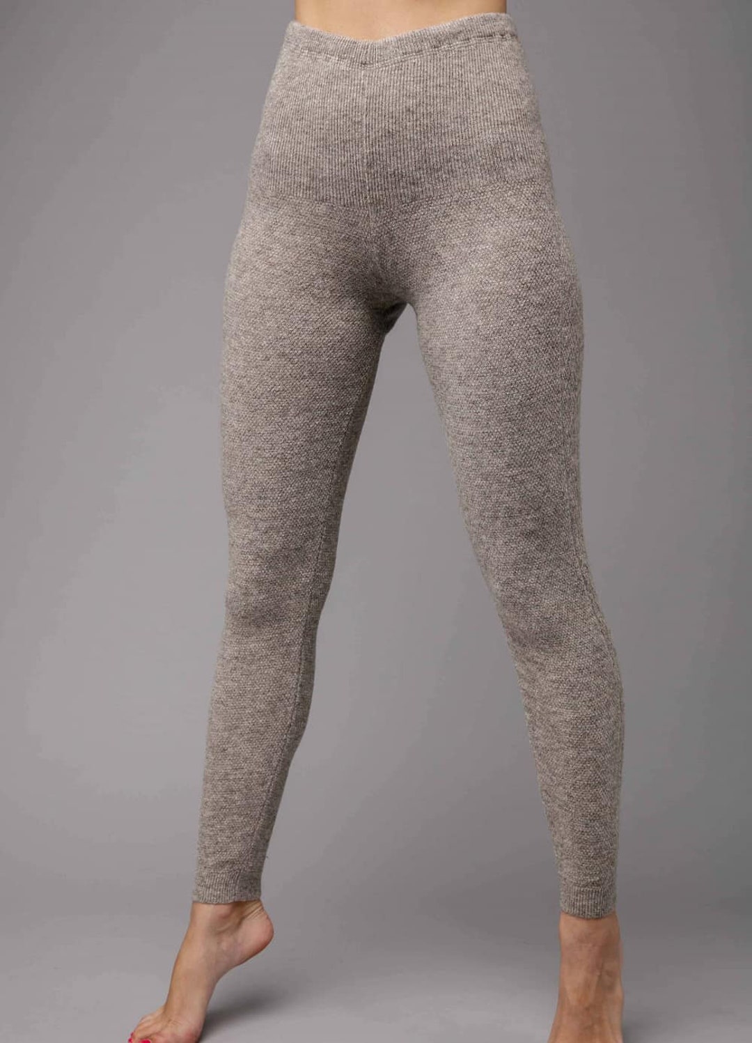 Natural Sheep Wool Leggings Etsy
