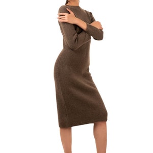 Dark Brown Yak Wool Dress