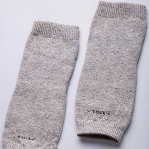 Gray sheep wool knee warmer