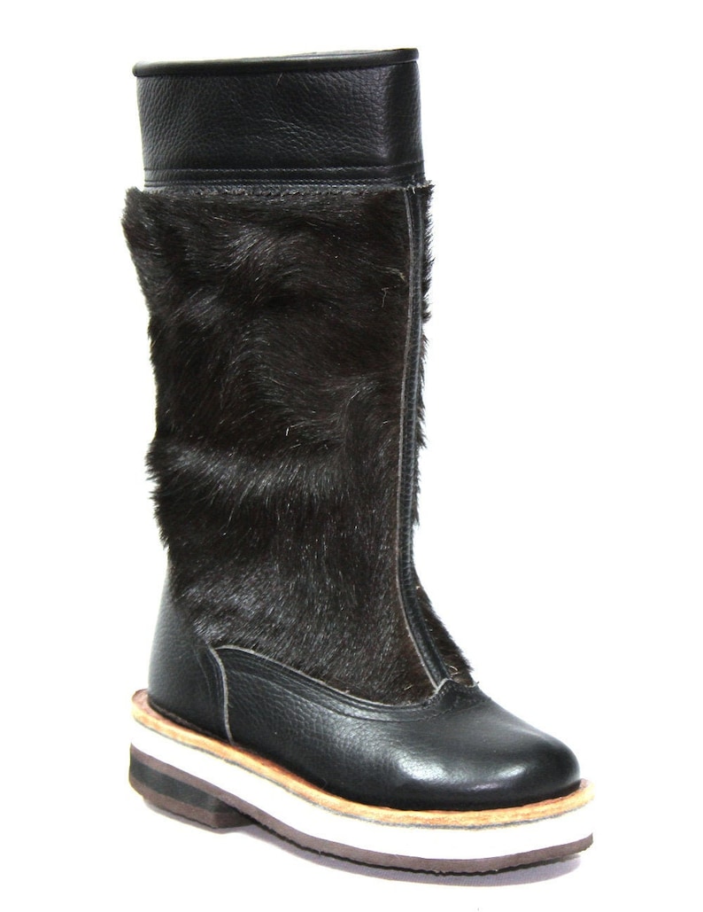Black Fur Boots image 1